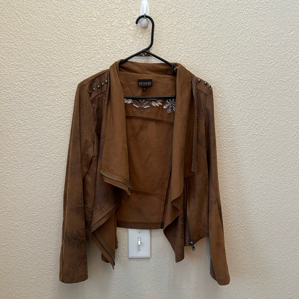 Suede crop jacket
